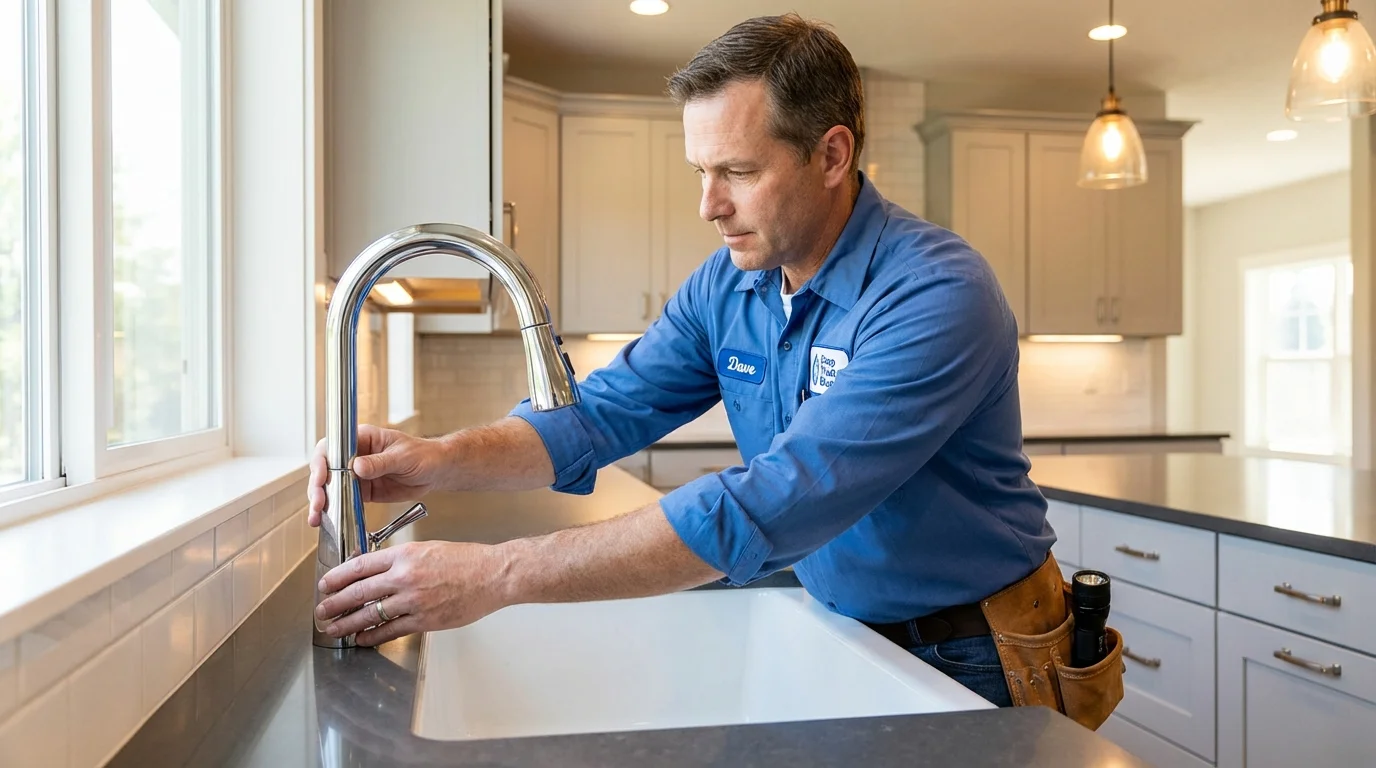 Kitchen faucet installation by Johns Plumbing LLC in Cleburne